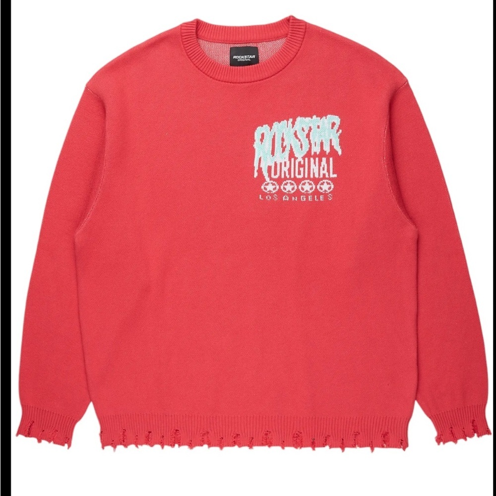 Rockstar Original Wizzurd Pink Knit Sweater